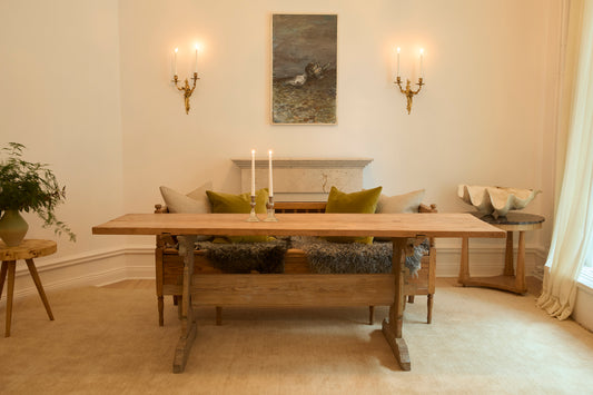 Swedish antique pine table - Marie - Louise Sjögren