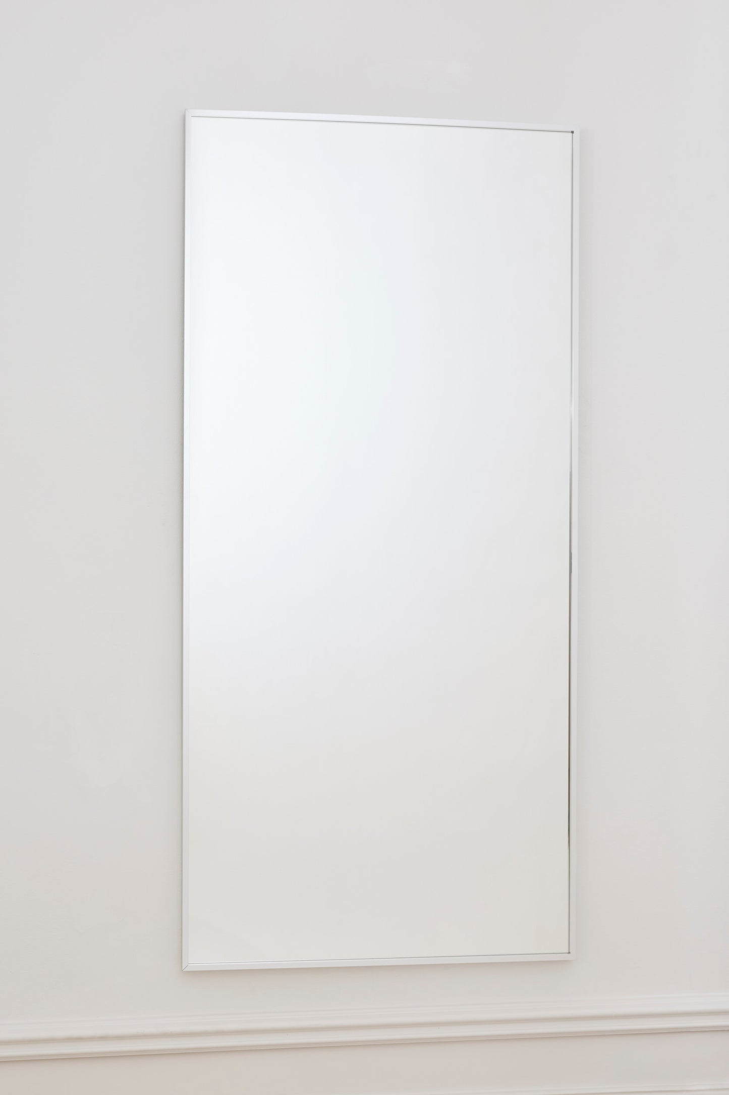 Large chrome mirror